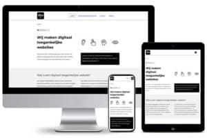 Dit is een afbeelding van een professionele, digitaal toegankelijke en responsive website.